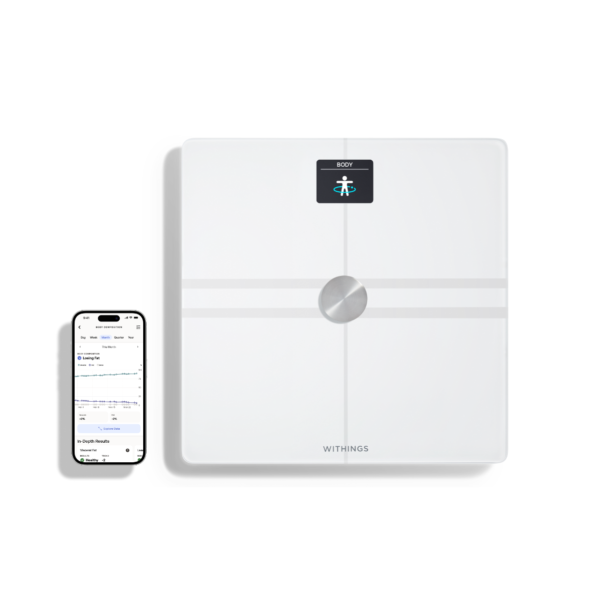 Chytrá Wi-Fi váha pro kompletní tělesnou analýzu Withings Body Comp - bílá - iSTYLE CZ