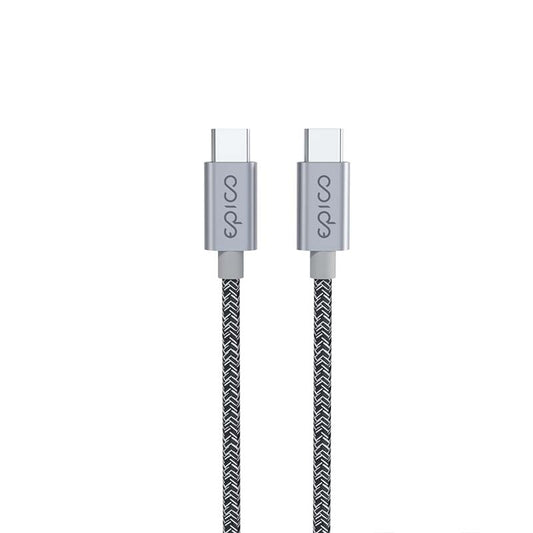 Opletený kabel USB-C na USB-C 1,2 m Epico - vesmírně šedý - iSTYLE CZ