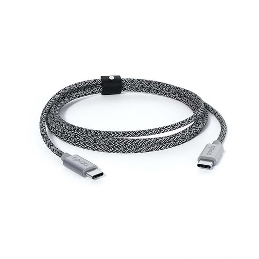 Opletený kabel USB-C na USB-C 1,2 m Epico - vesmírně šedý - iSTYLE CZ