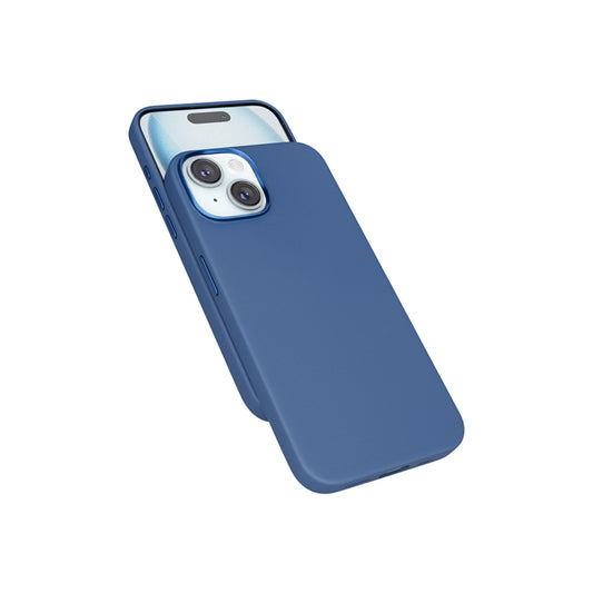 Kožený kryt pro iPhone 15 Epico Mag+ - modrý - iSTYLE CZ