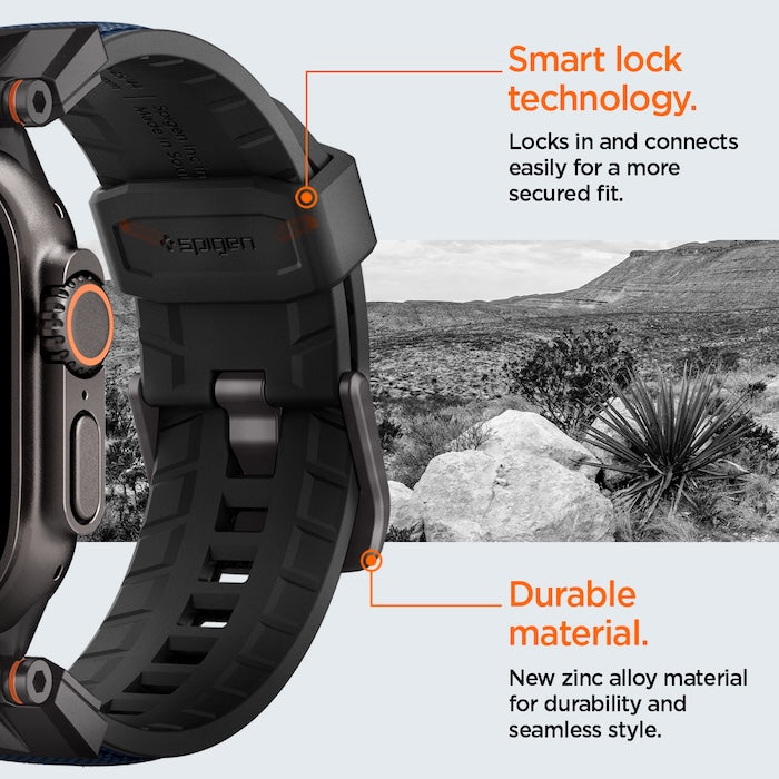 Řemínek pro Apple Watch 49mm/46mm/45mm/44mm Spigen DuraPro Armor - modrý - iSTYLE CZ