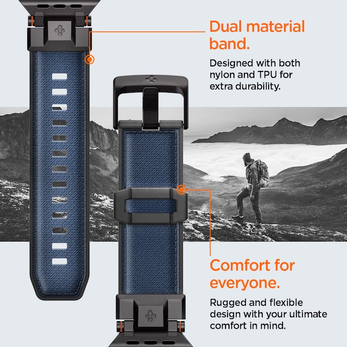 Řemínek pro Apple Watch 49mm/46mm/45mm/44mm Spigen DuraPro Armor - modrý - iSTYLE CZ