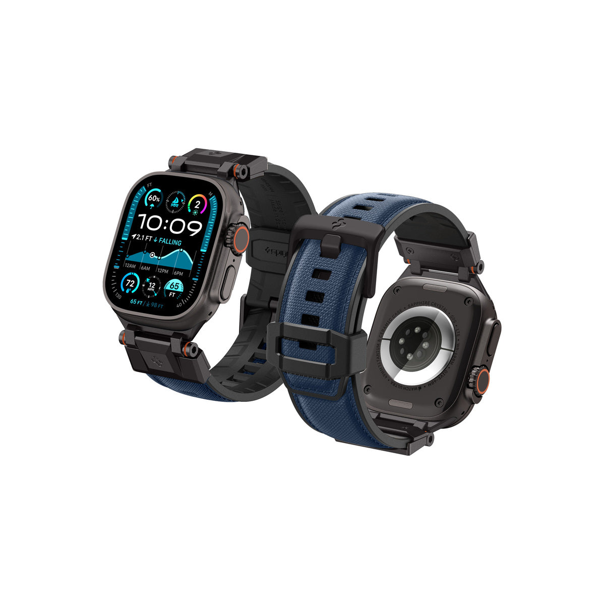 Řemínek pro Apple Watch 49mm/46mm/45mm/44mm Spigen DuraPro Armor - modrý - iSTYLE CZ