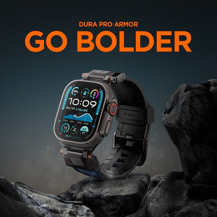 Řemínek pro Apple Watch 49mm/46mm/45mm/44mm Spigen DuraPro Armor - modrý - iSTYLE CZ
