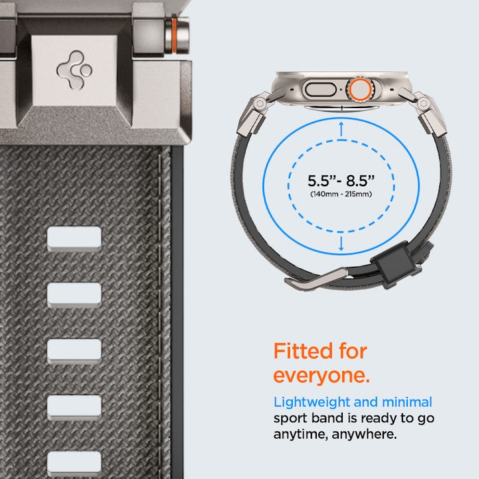 Řemínek pro Apple Watch 49mm/46mm/45mm/44mm Spigen DuraPro Armor - šedý - iSTYLE CZ