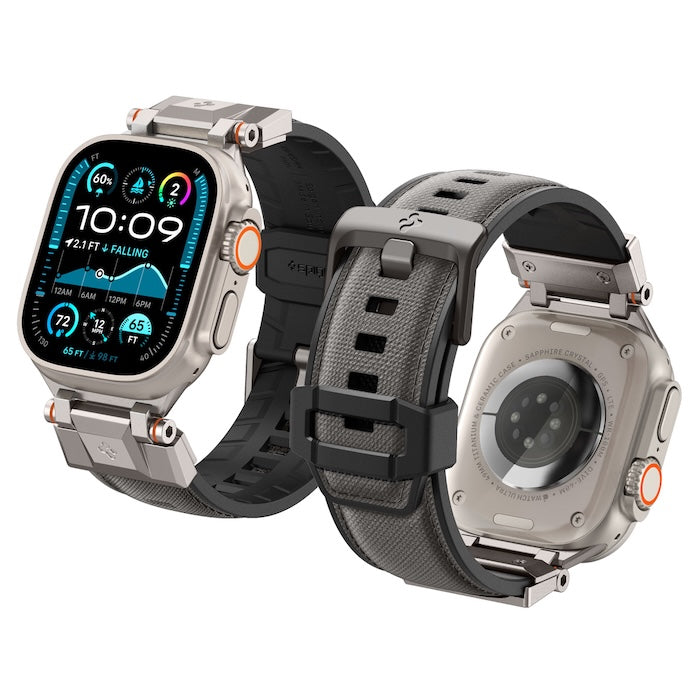 Řemínek pro Apple Watch 49mm/46mm/45mm/44mm Spigen DuraPro Armor - šedý - iSTYLE CZ