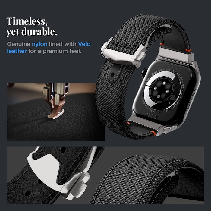 Řemínek pro Apple Watch 49mm/46mm/45mm/44mm Spigen Classic Fit Band - černý - iSTYLE CZ