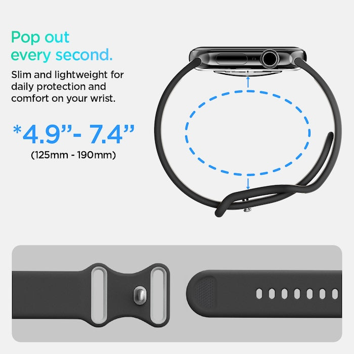 Řemínek pro Apple Watch Apple Watch 42mm/41mm/40mm Spigen Nano Pop Band - černý - iSTYLE CZ