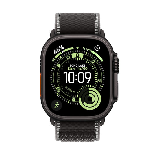 Apple Watch Ultra 3 GPS + Cellular 49mm černě titanové pouzdro s černě/ulovým trailovým tahem - M/L (otevřený) - iSTYLE.cz