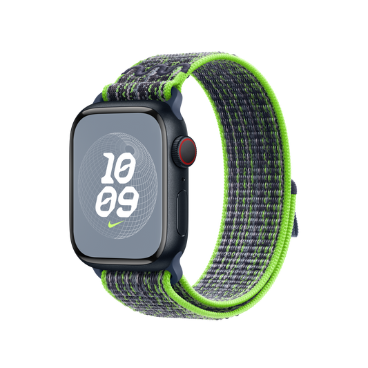 Apple Watch 38/40/41 mm jasně zelený / modrý provlékací sportovní řemínek Nike - iSTYLE CZ