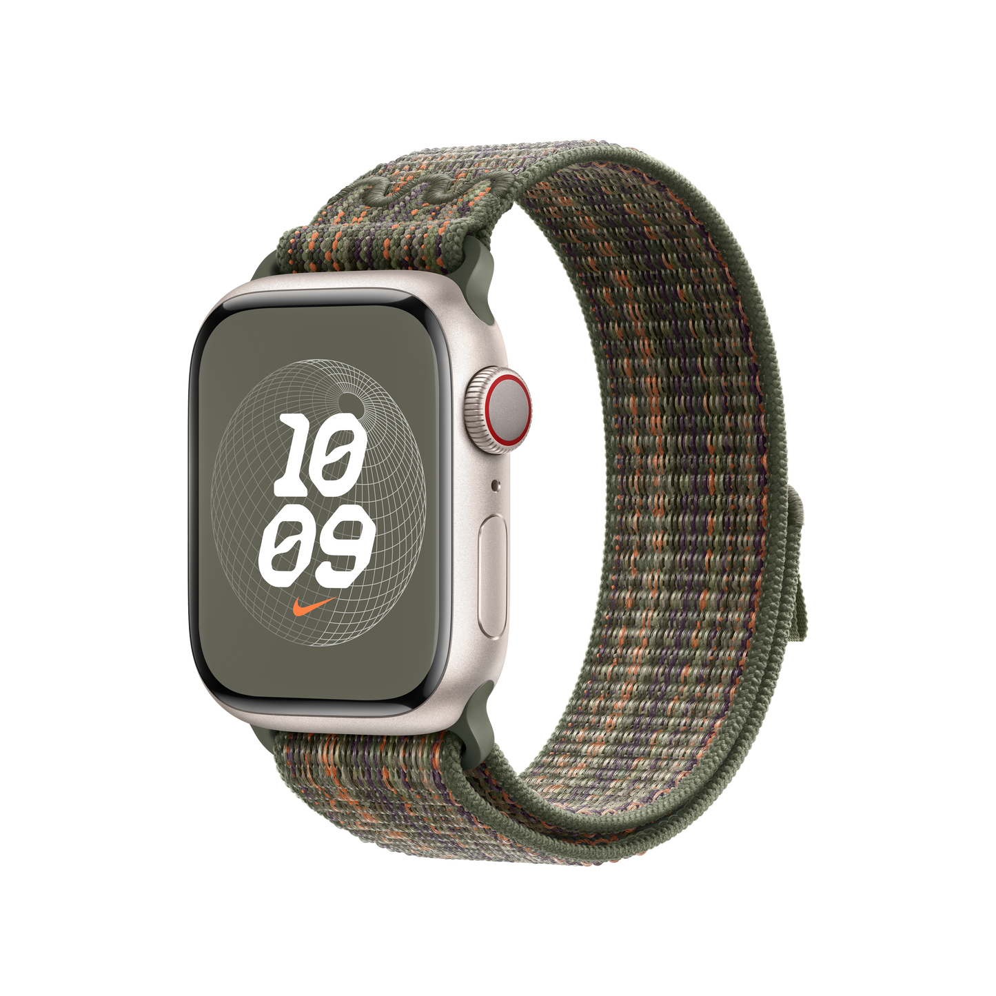 Apple Watch 38/40/41 mm sekvojově zelený / oranžový provlékací sportovní řemínek Nike - iSTYLE CZ