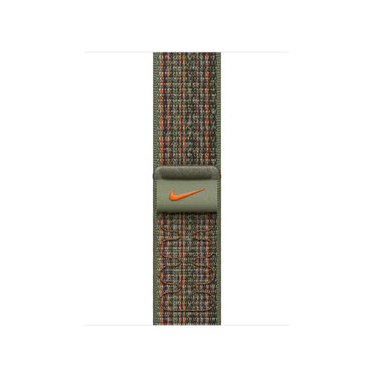 Apple Watch 38/40/41 mm sekvojově zelený / oranžový provlékací sportovní řemínek Nike - iSTYLE CZ