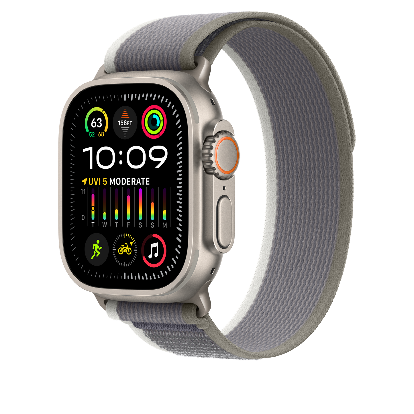 Apple Watch 44/45/49 mm zeleno-šedý Trailový tah – M/L - iSTYLE CZ