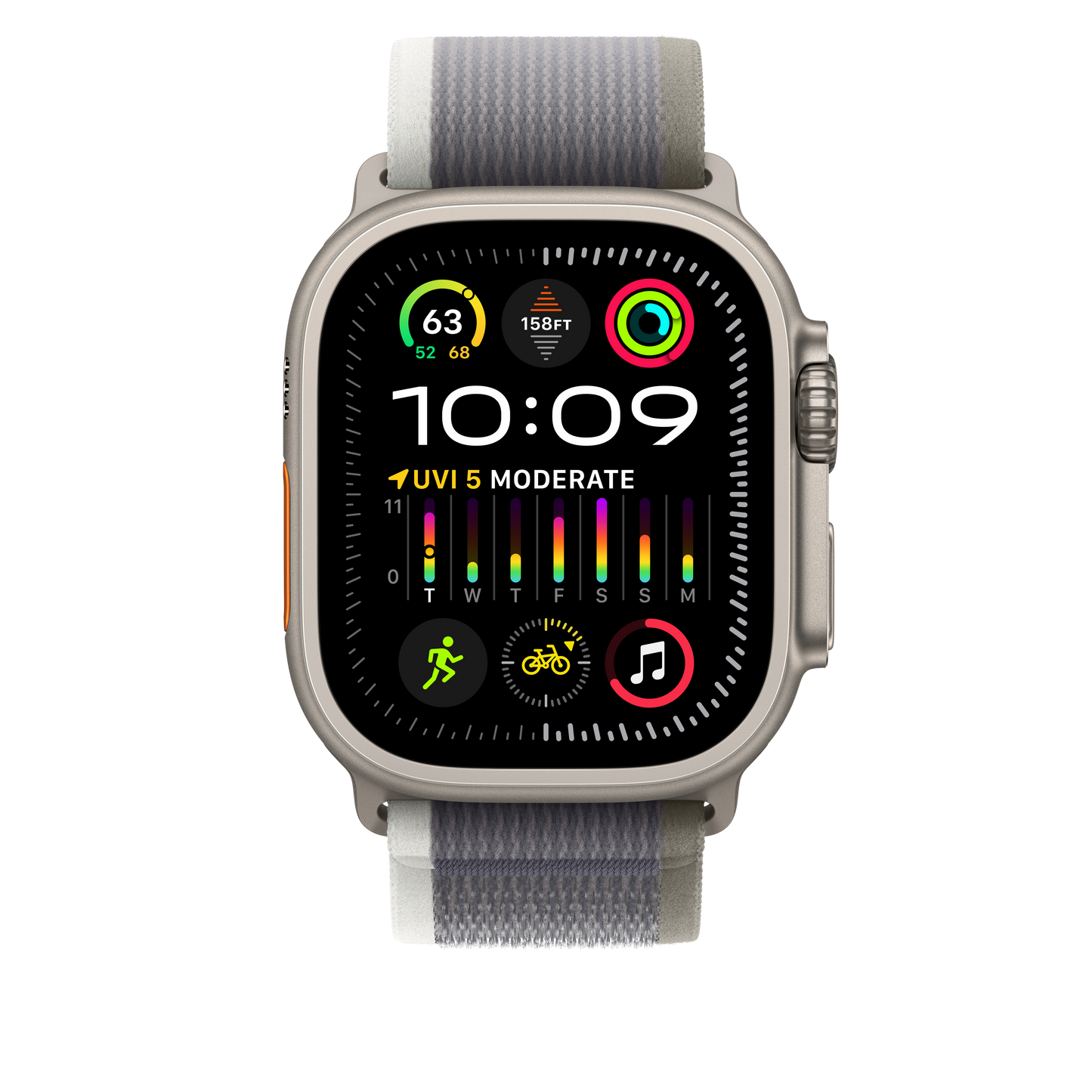 Apple Watch 44/45/49 mm zeleno-šedý Trailový tah – M/L - iSTYLE CZ