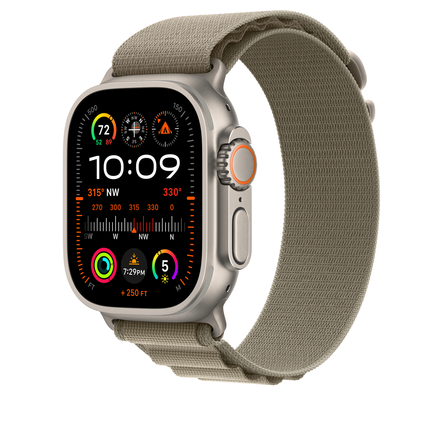 Apple Watch 44/45/49 mm olivový Alpský tah – velký - iSTYLE CZ