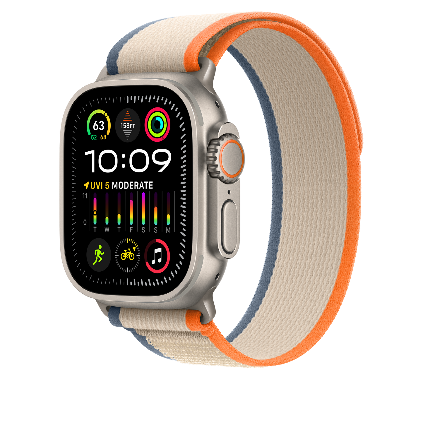 Apple Watch 44/45/49 mm oranžovo-béžový Trailový tah – S/M - iSTYLE CZ