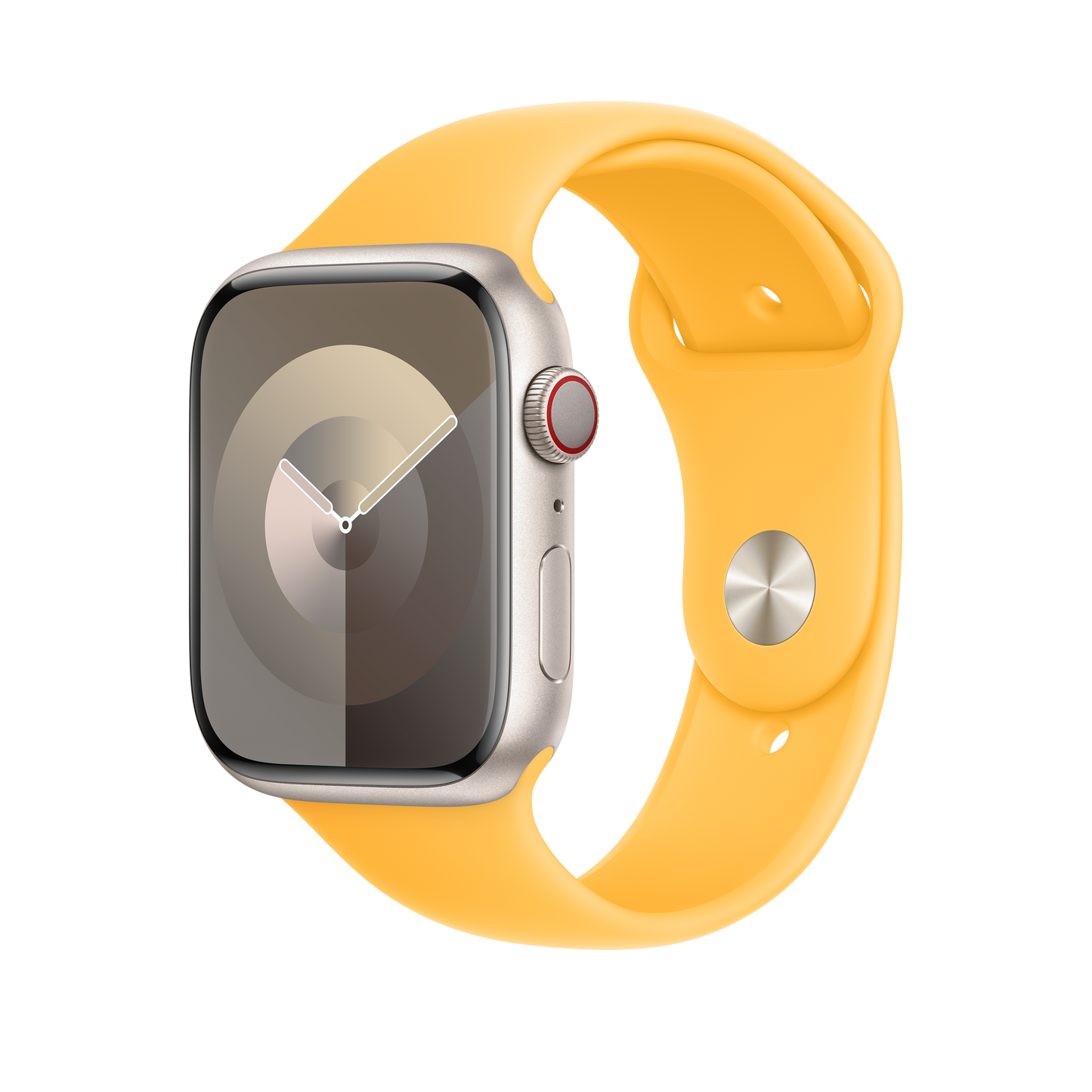 Apple 42/44/45/49mm paprskově žlutý sportovní řemínek S/M - iSTYLE CZ