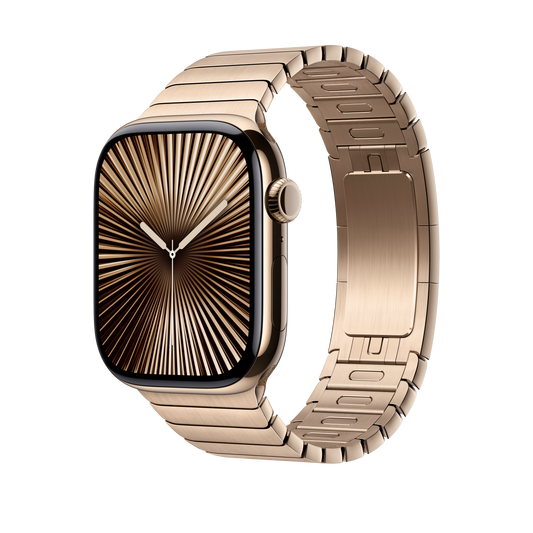 Apple Watch 44/45/46/49mm zlatý článkový tah - iSTYLE CZ