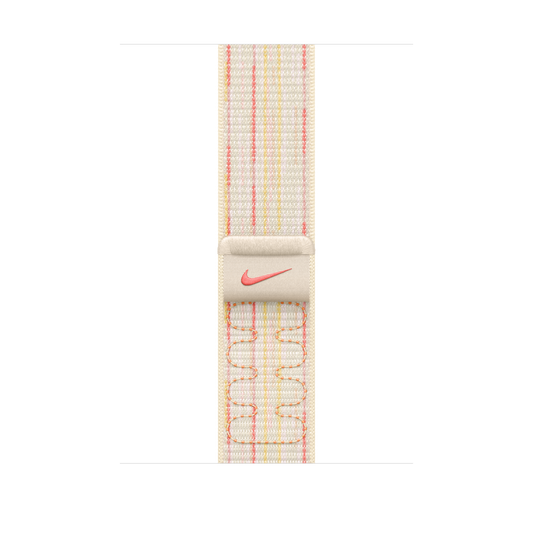 Apple Watch 44/45/46/49mm hvězdně bílý / růžový provlékací sportovní řemínek Nike - iSTYLE CZ