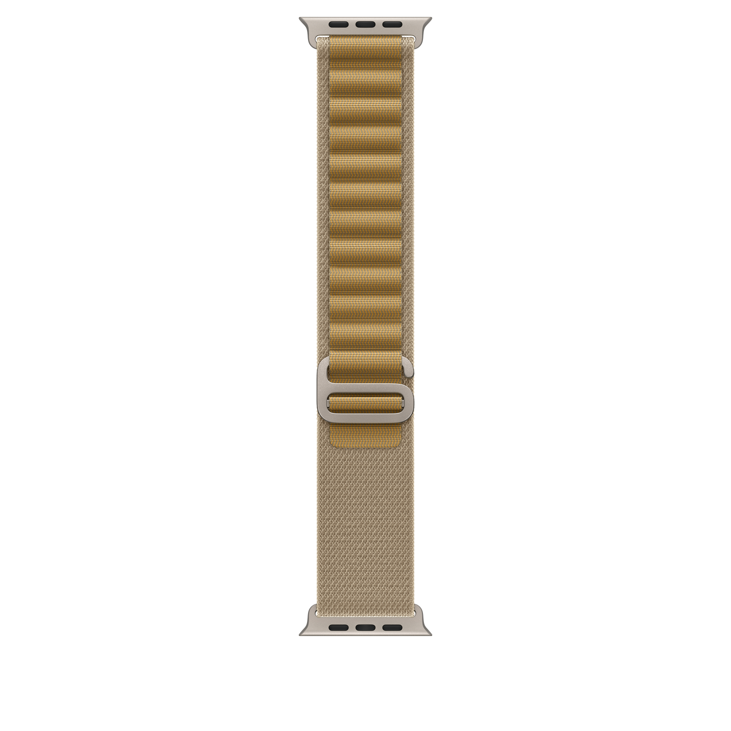 Apple Watch 44/45/46/49mm žlutohnědý Alpský tah – velký – provedení z přírodního titanu - iSTYLE CZ