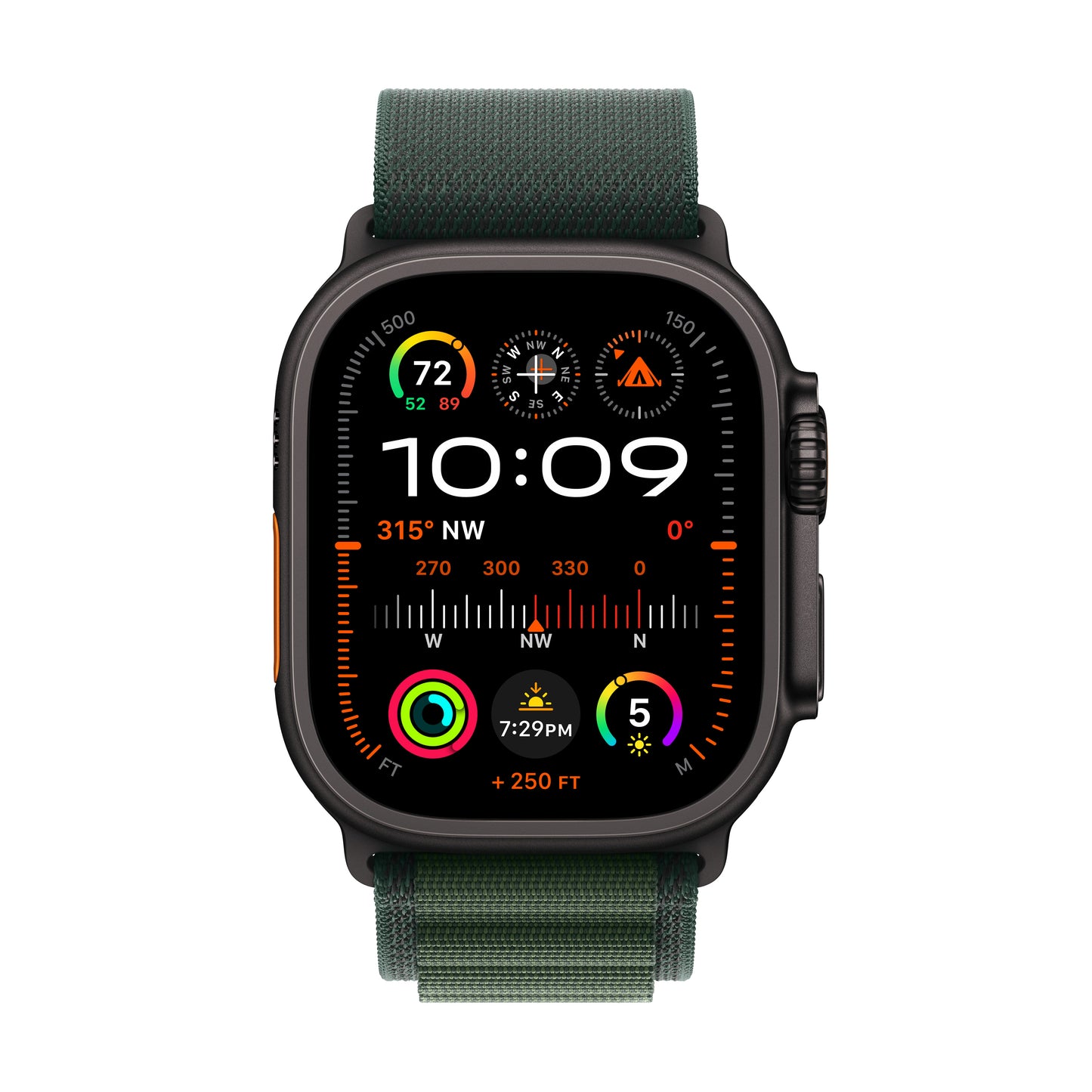 Apple Watch Ultra 2 GPS + Cellular, 49mm černě titanové pouzdro s tmavě zeleným alpským tahem - M - iSTYLE CZ