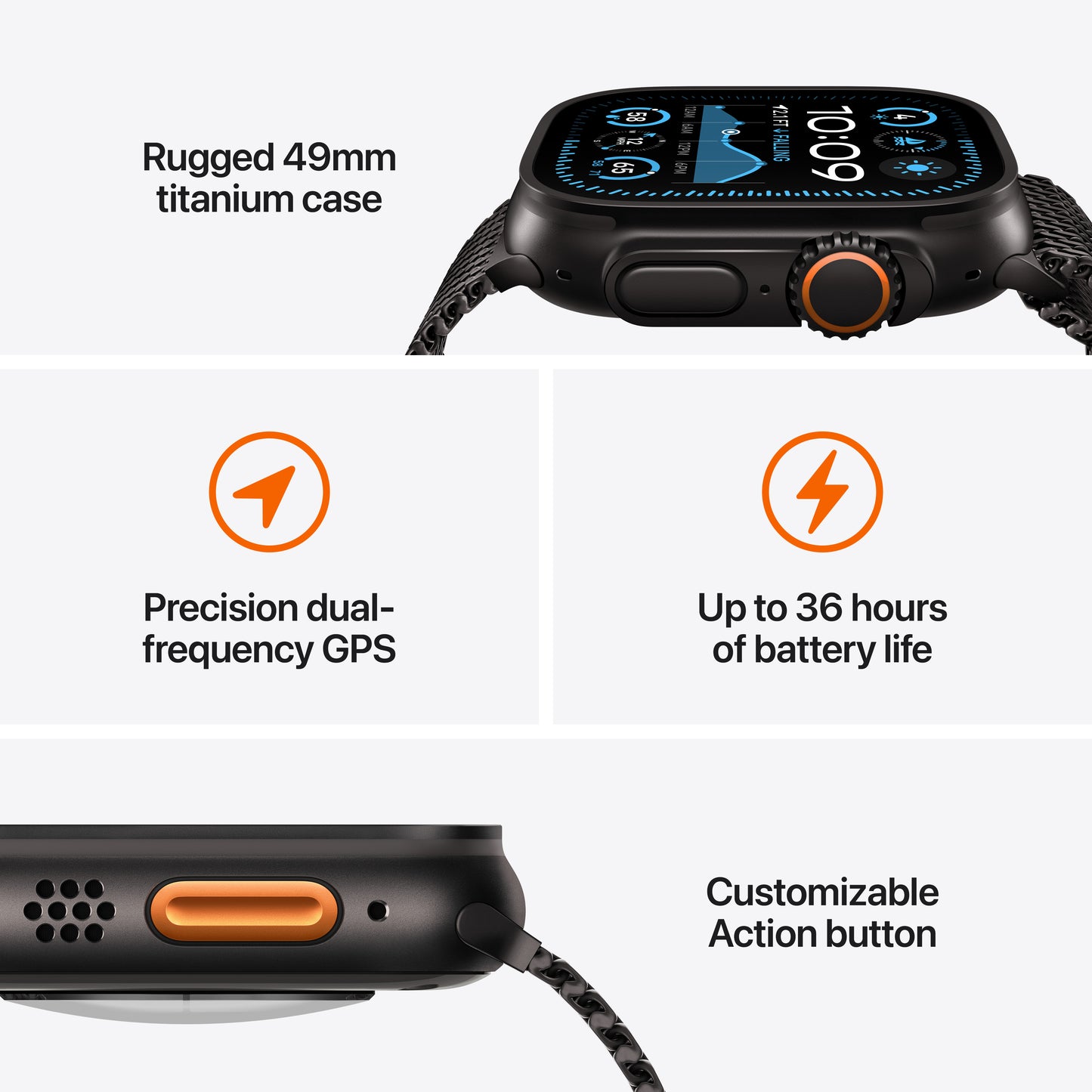 Apple Watch Ultra 2 GPS + Cellular, 49mm černě titanové pouzdro s tmavě zeleným alpským tahem - M - iSTYLE CZ