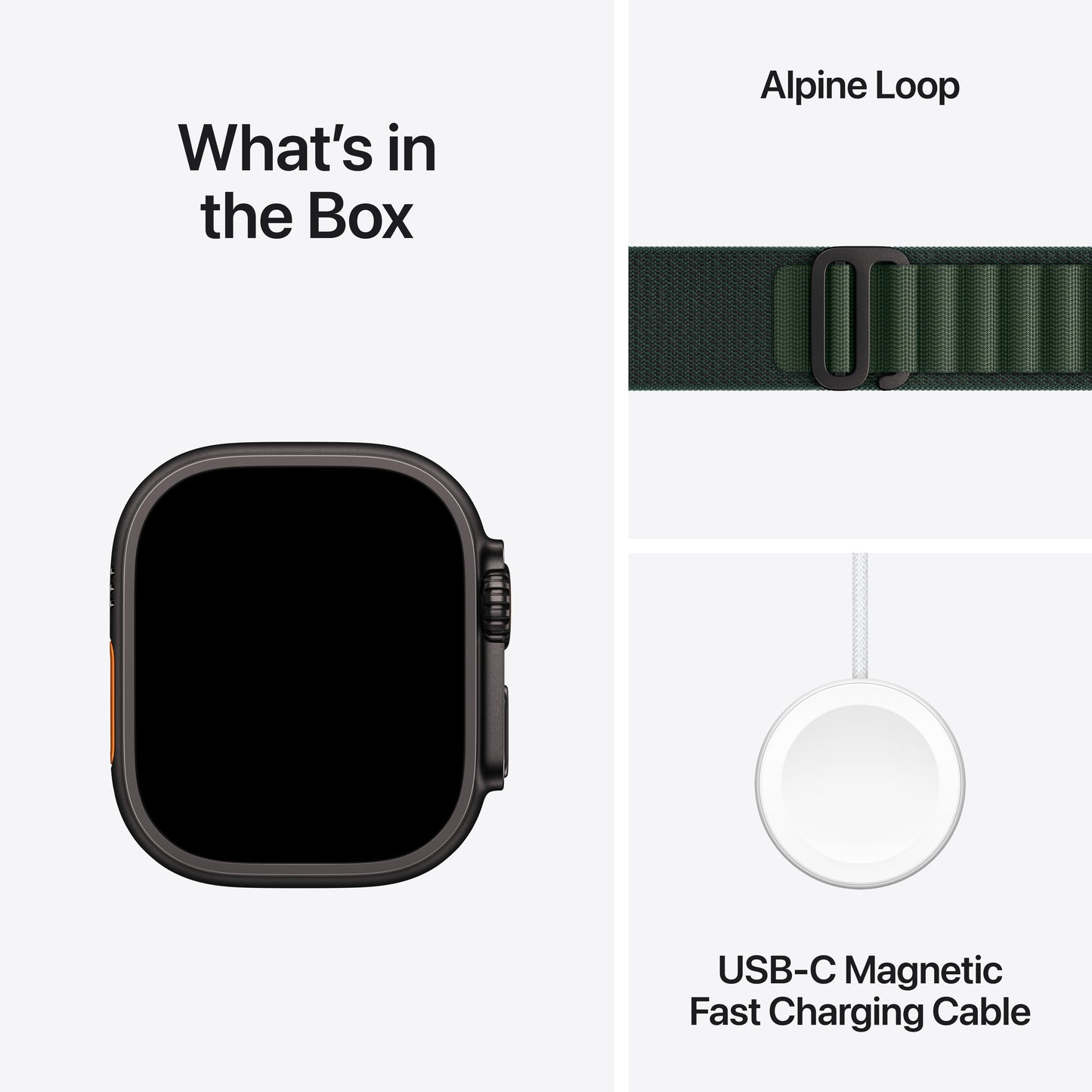Apple Watch Ultra 2 GPS + Cellular, 49mm černě titanové pouzdro s tmavě zeleným alpským tahem - M - iSTYLE CZ