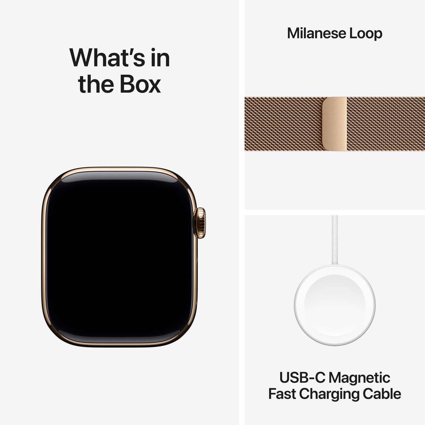 Apple Watch Series 10 GPS + Cellular 42mm zlaté titanové pouzdro se zlatým milánským tahem - iSTYLE CZ