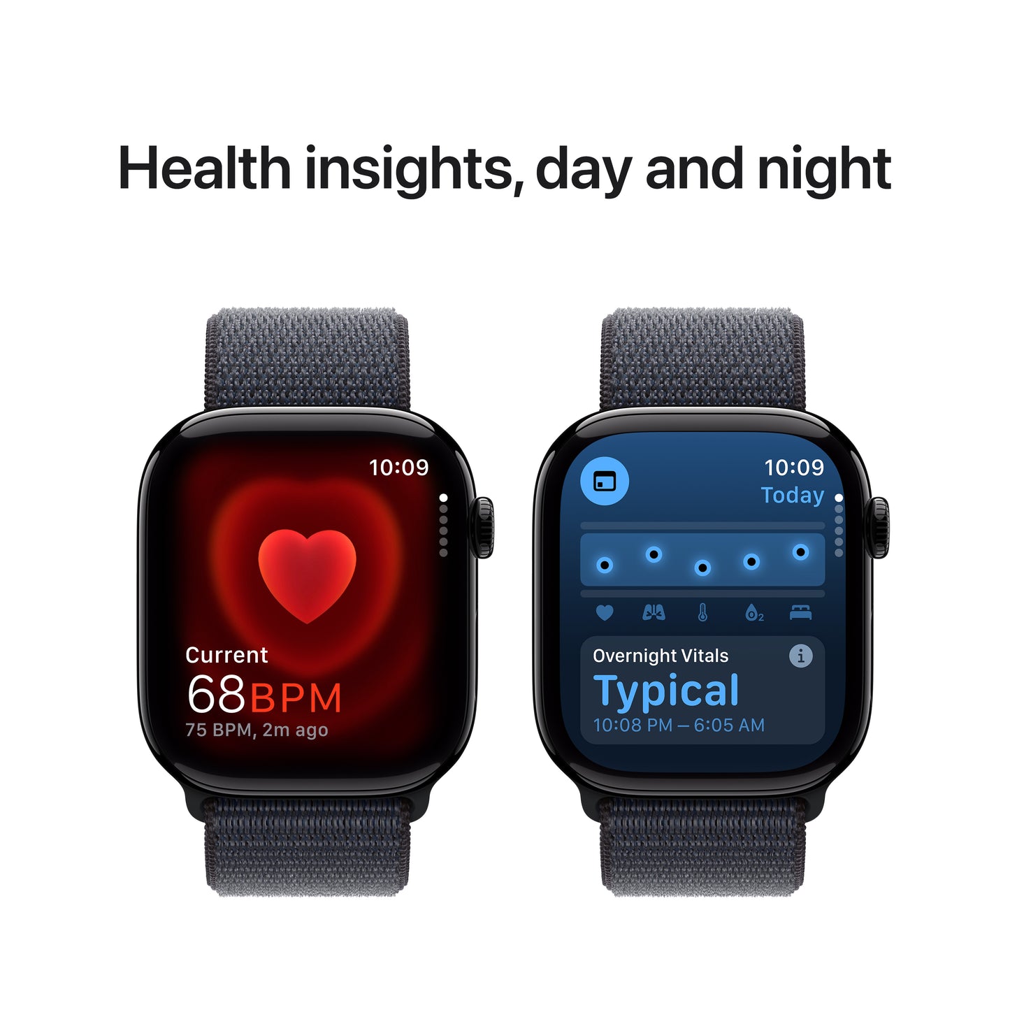Apple Watch Series 10 GPS 46mm klavírně černé hliníkové pouzdro s inkoustově fialovým sportovním provlékacím řemínkem (otevřený) - iSTYLE CZ