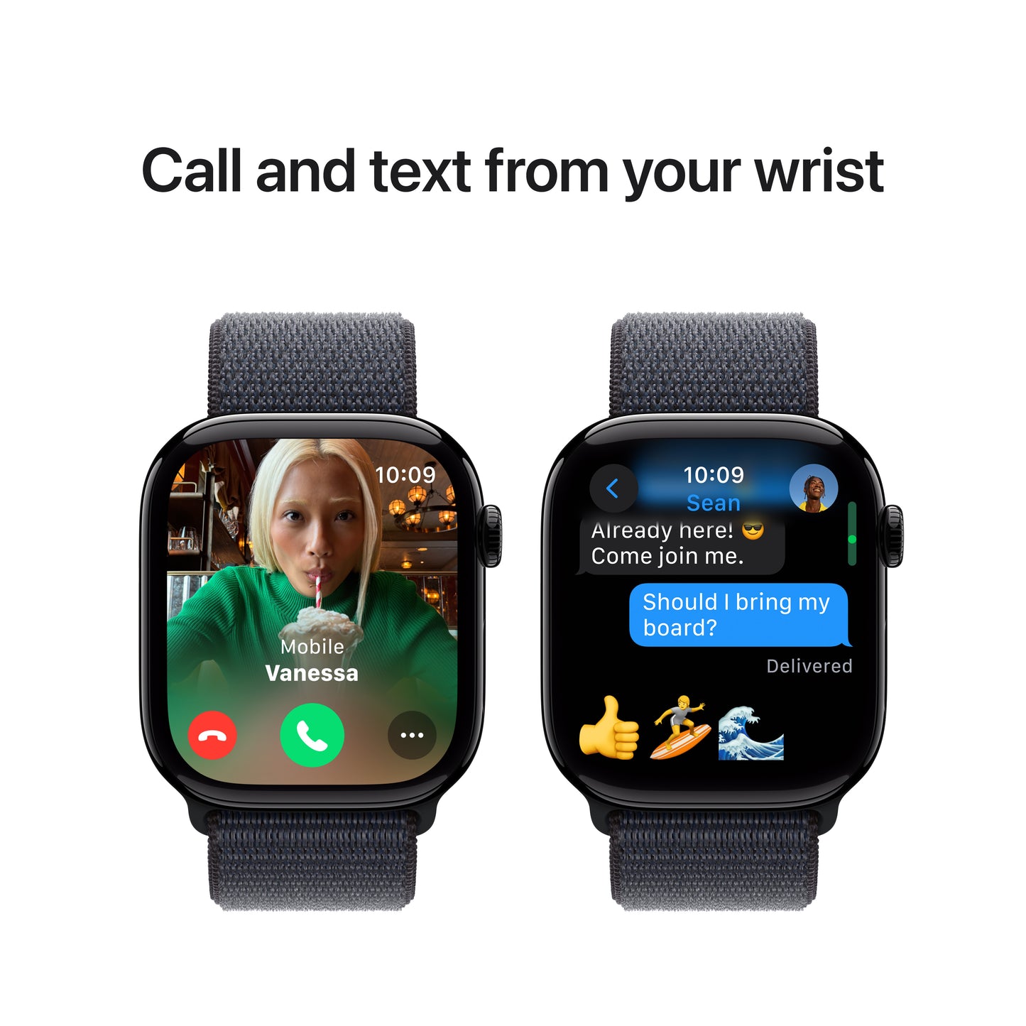 Apple Watch Series 10 GPS 46mm klavírně černé hliníkové pouzdro s inkoustově fialovým sportovním provlékacím řemínkem (otevřený) - iSTYLE CZ