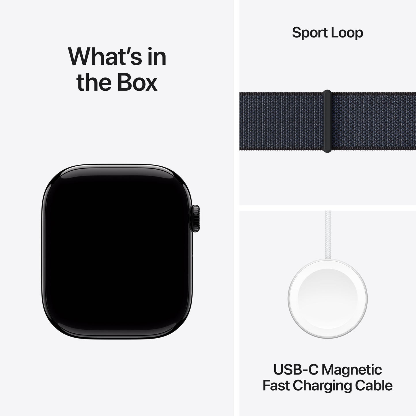 Apple Watch Series 10 GPS 46mm klavírně černé hliníkové pouzdro s inkoustově fialovým sportovním provlékacím řemínkem (otevřený) - iSTYLE CZ