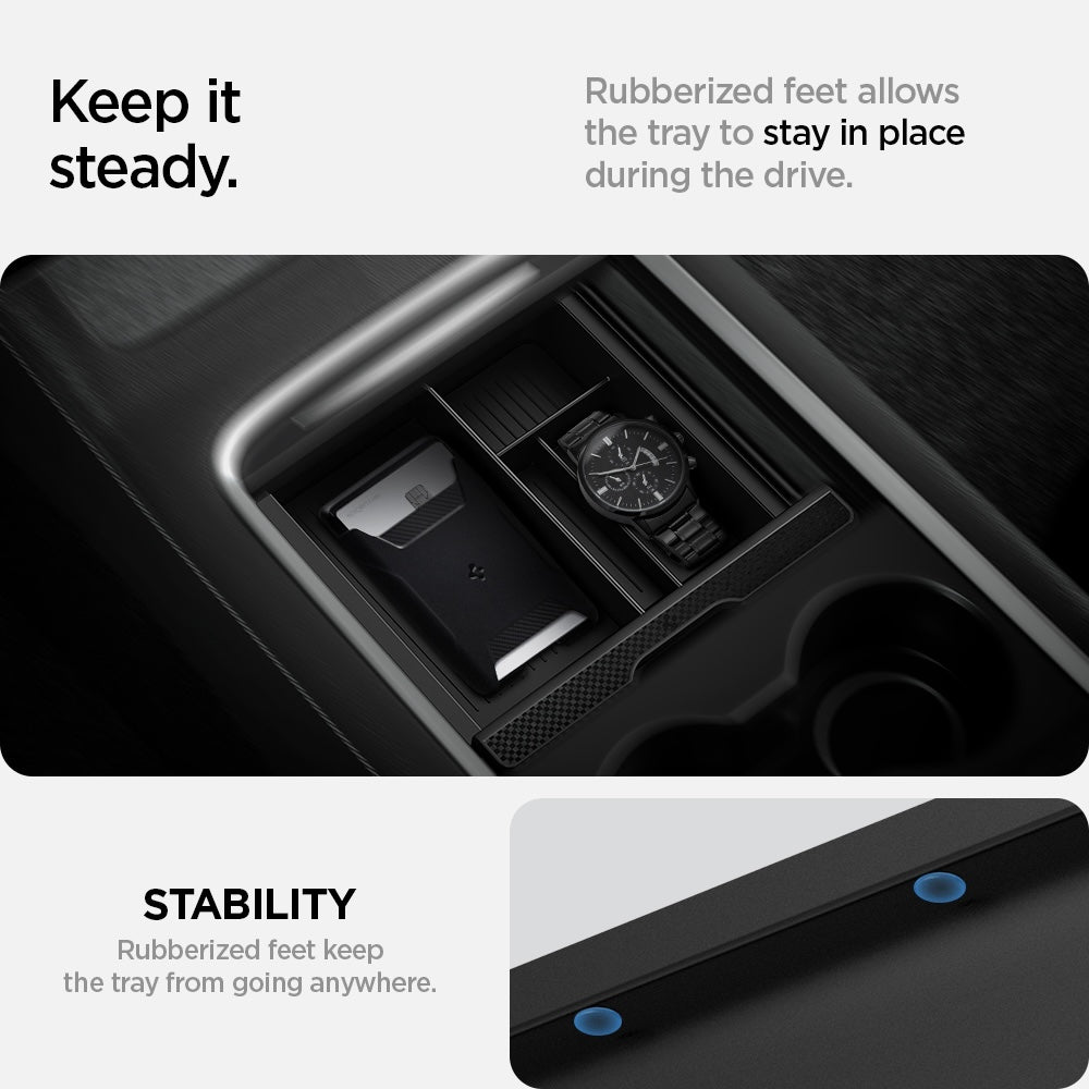 Organizér pro středovou konzoli Spigen Tesla Center Console Organizer - černý - iSTYLE CZ