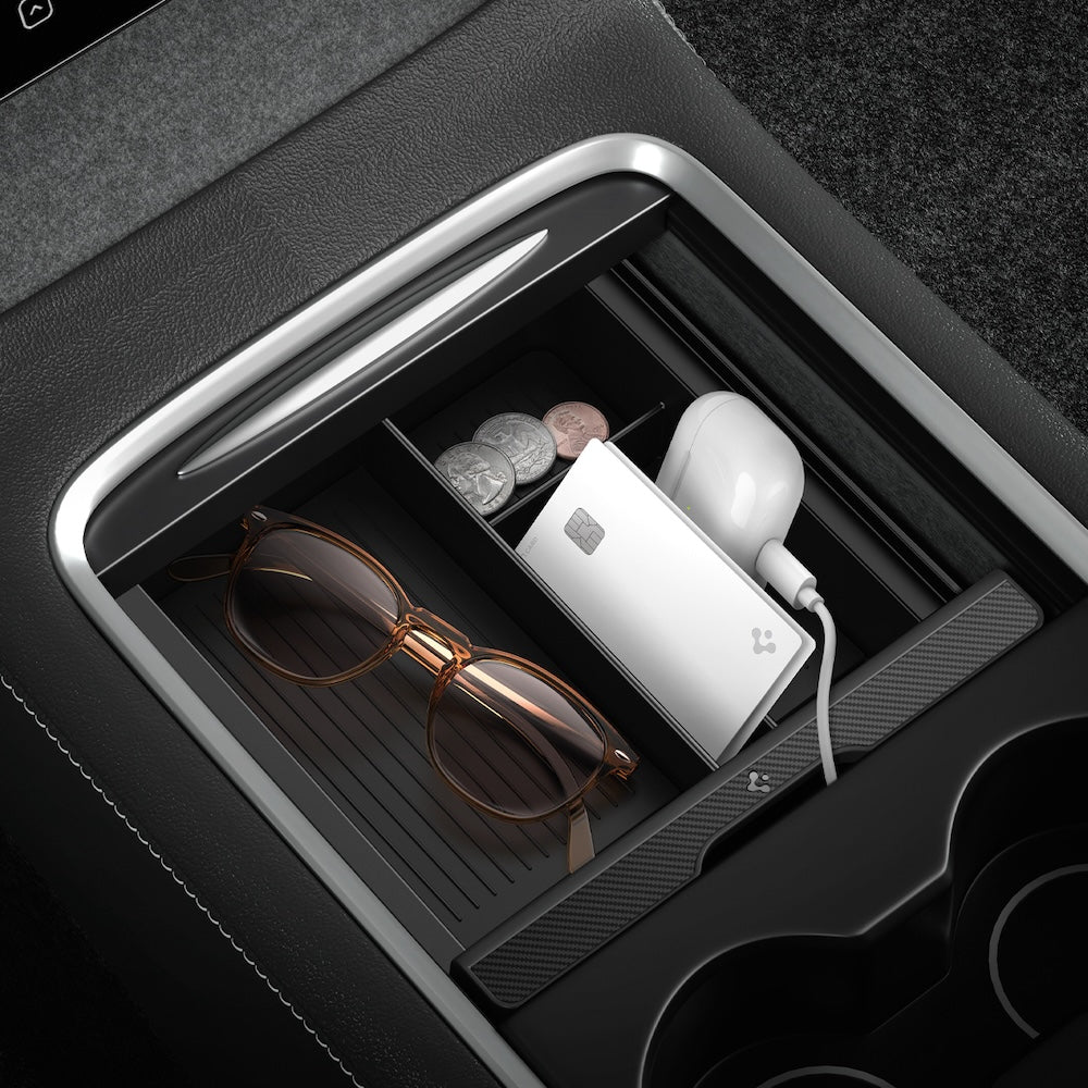 Organizér pro středovou konzoli Spigen Tesla Center Console Organizer - černý - iSTYLE CZ