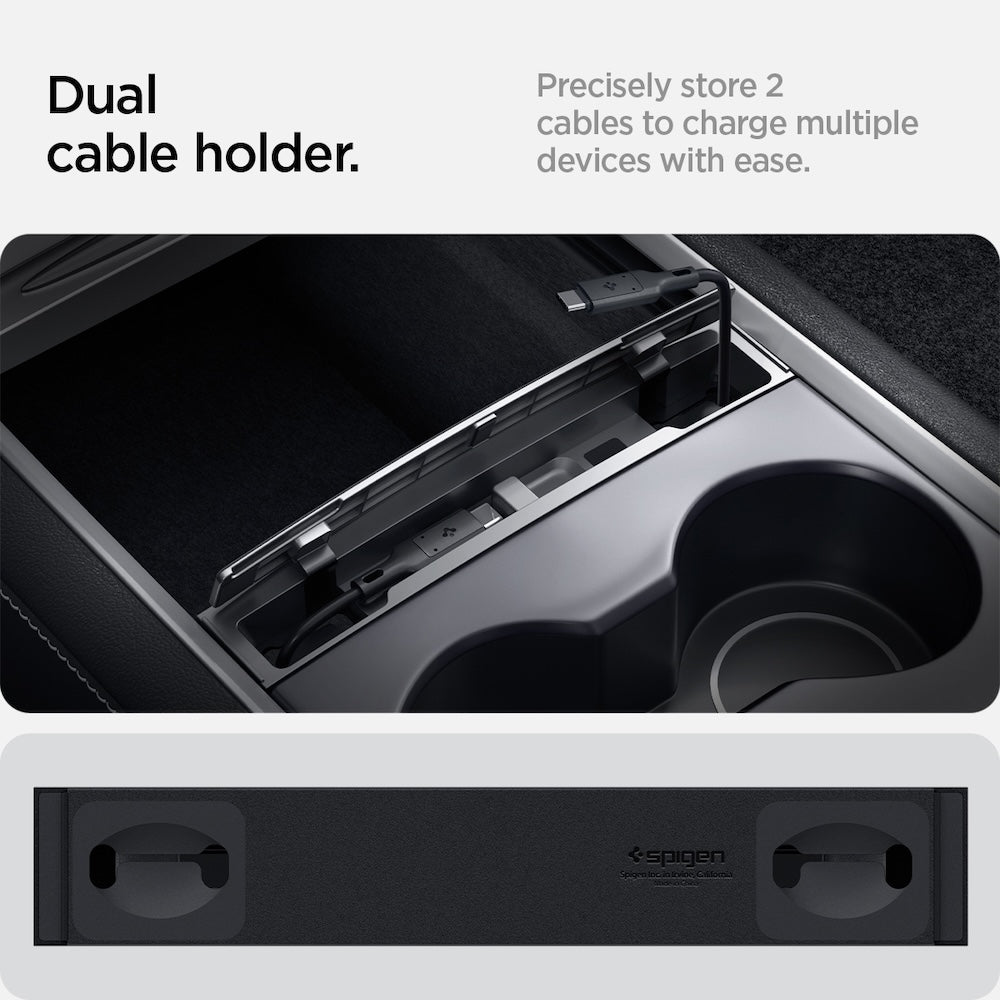 Stanice na organizaci kabelů Spigen Tesla Cable Organizer Station - černá - iSTYLE CZ
