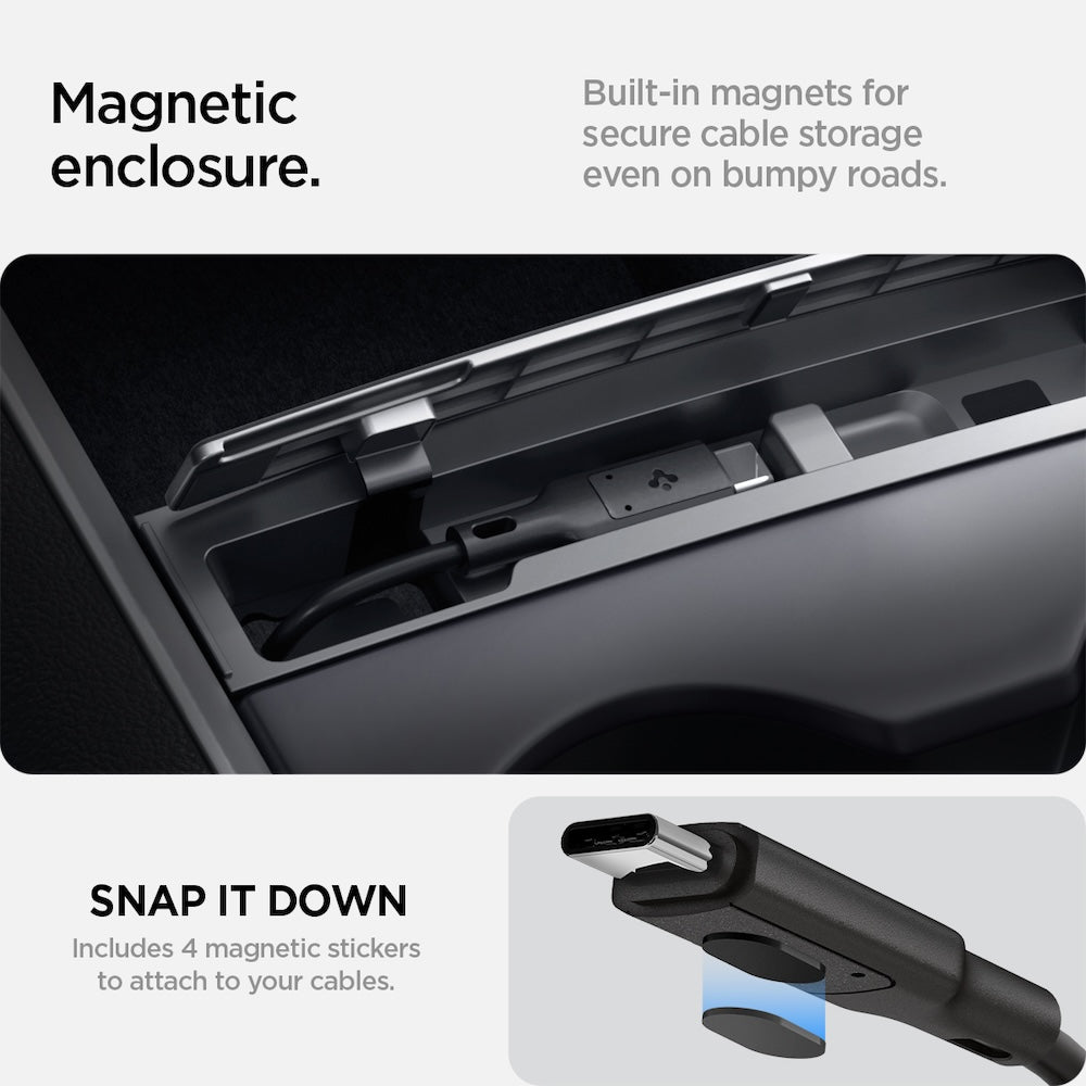 Stanice na organizaci kabelů Spigen Tesla Cable Organizer Station - černá - iSTYLE CZ