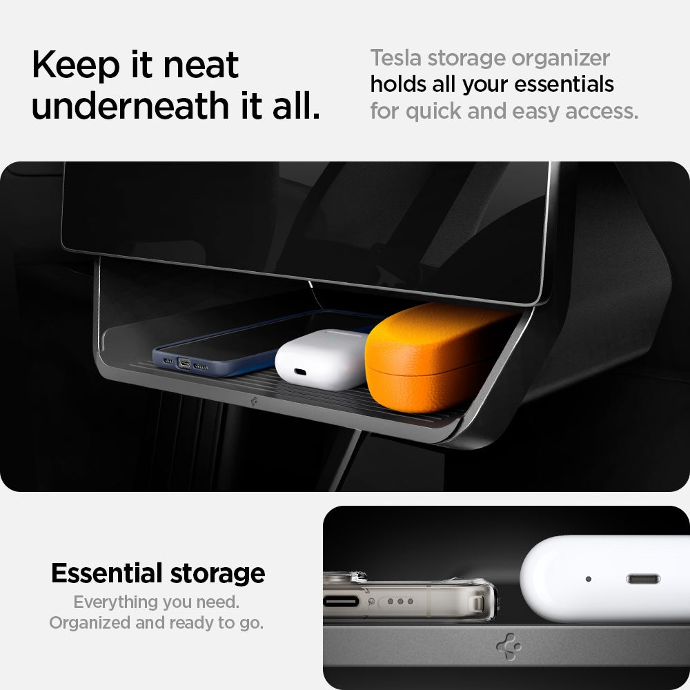 Organizér Spigen Tesla Under Screen Storage Organize - černý - iSTYLE CZ