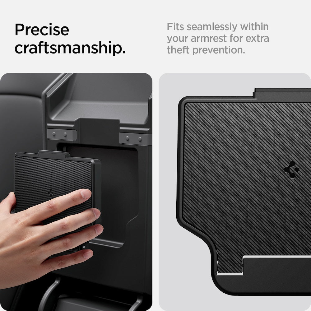 Velký skrytý úložný box Spigen Tesla Center Console Organizer Hidden Storage Box - černý - iSTYLE CZ