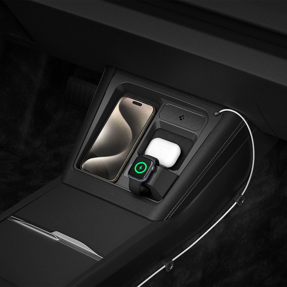 Nabíjecí stanice Spigen Tesla 3 in 1 Wireless Charging Hub Mount - černá - iSTYLE CZ