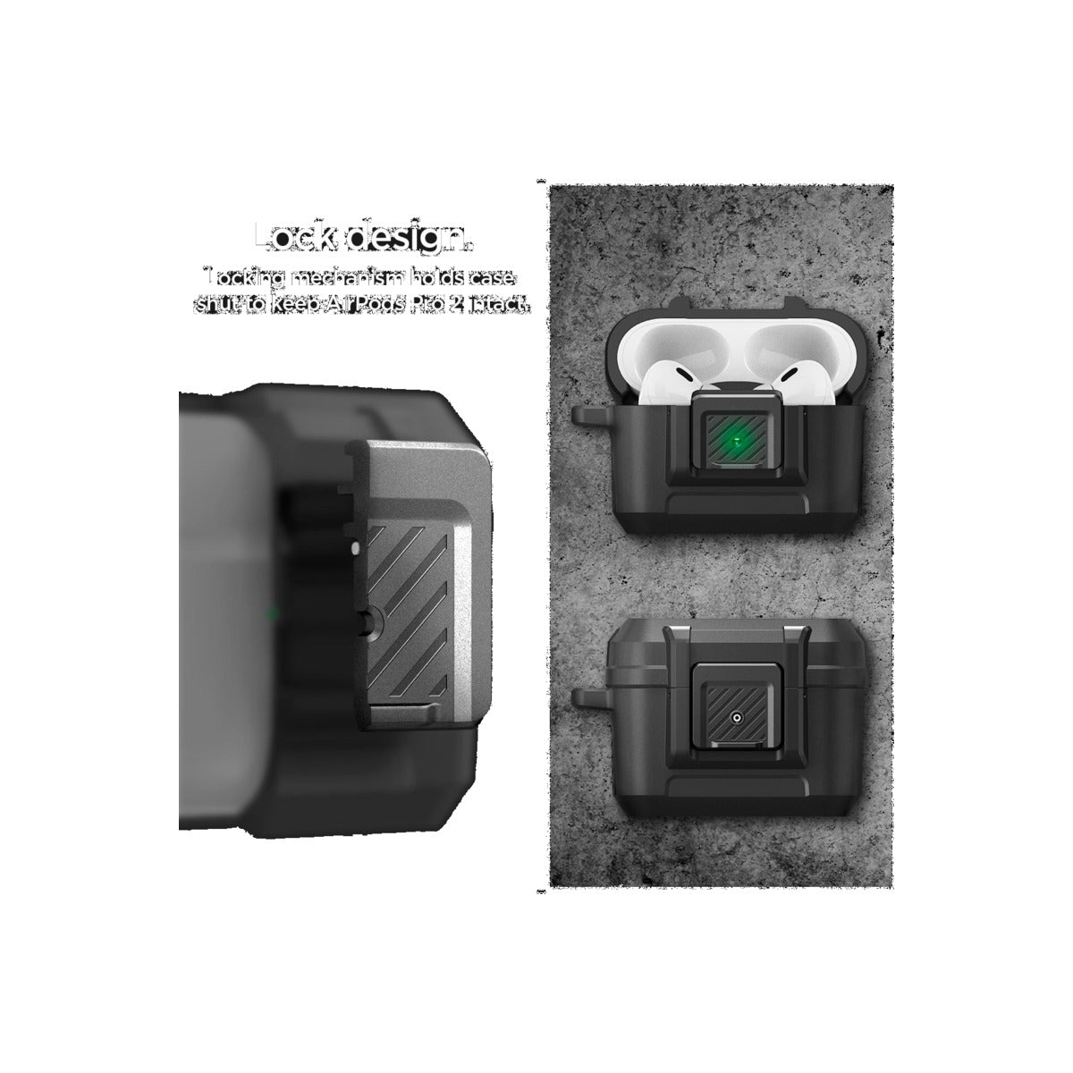 Obal pro AirPods Pro 2. gen Spigen Lock Fit - černý - iSTYLE CZ