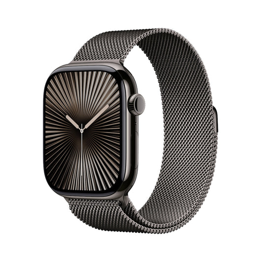 Apple Watch Series 10 GPS + Cellular 46mm břidlicově šedé titanové pouzdro s břidlicově šedým milánským tahem - M/L - iSTYLE CZ