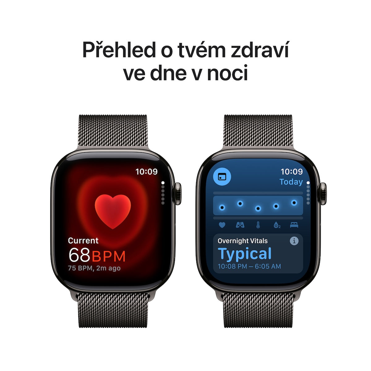Apple Watch Series 10 GPS + Cellular 46mm břidlicově šedé titanové pouzdro s břidlicově šedým milánským tahem - M/L - iSTYLE CZ
