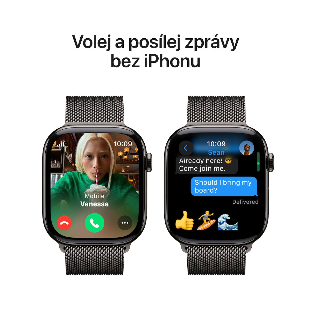 Apple Watch Series 10 GPS + Cellular 46mm břidlicově šedé titanové pouzdro s břidlicově šedým milánským tahem - M/L - iSTYLE CZ