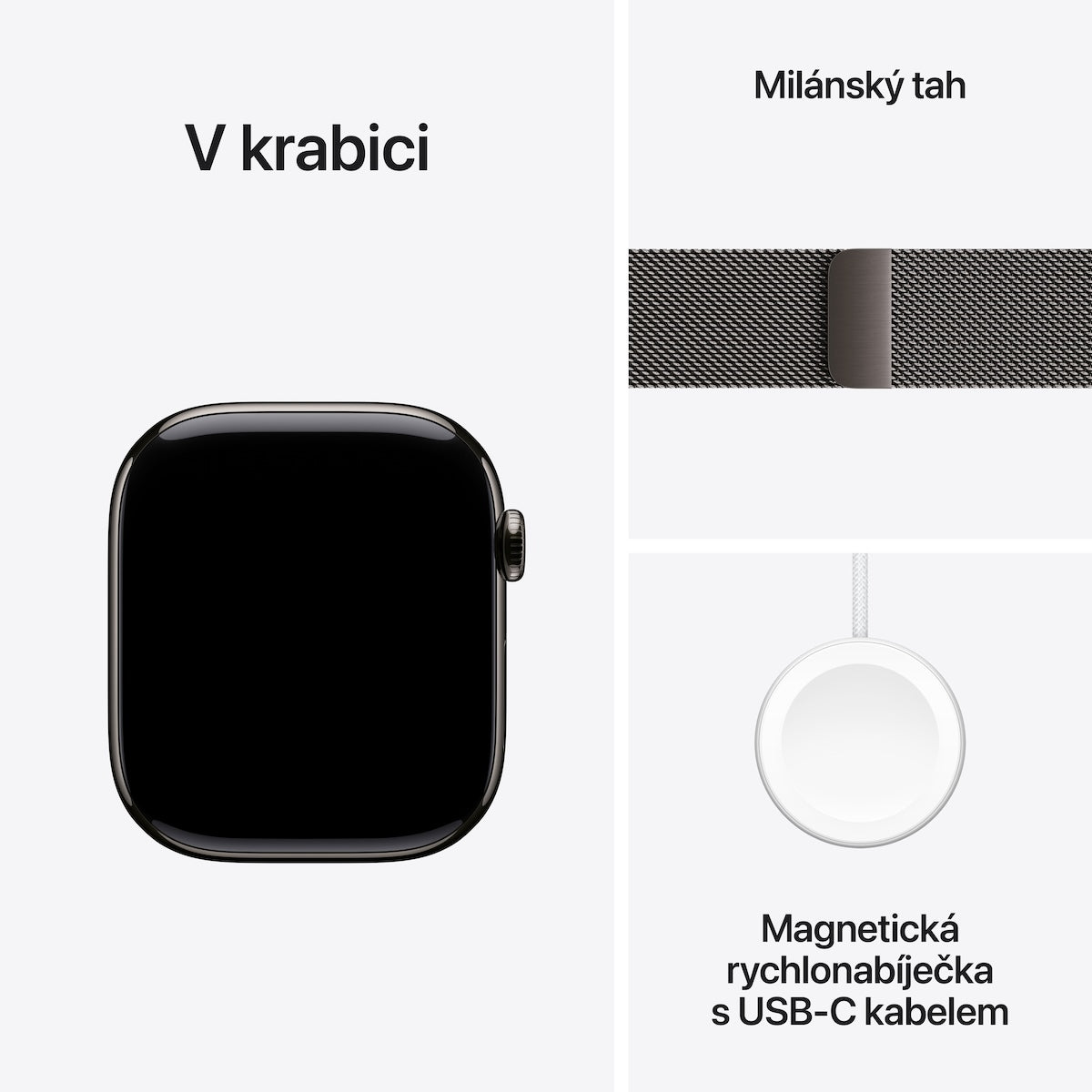 Apple Watch Series 10 GPS + Cellular 46mm břidlicově šedé titanové pouzdro s břidlicově šedým milánským tahem - M/L - iSTYLE CZ