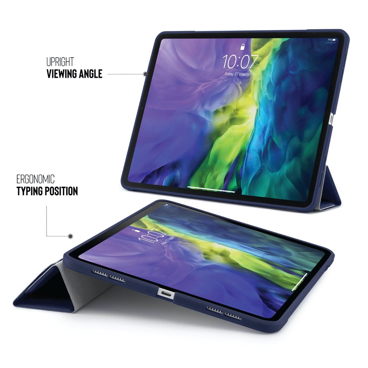 Pouzdro Pipetto Origami pro iPad Air 4 10.9" (2020) - námořnicky modré - iSTYLE CZ