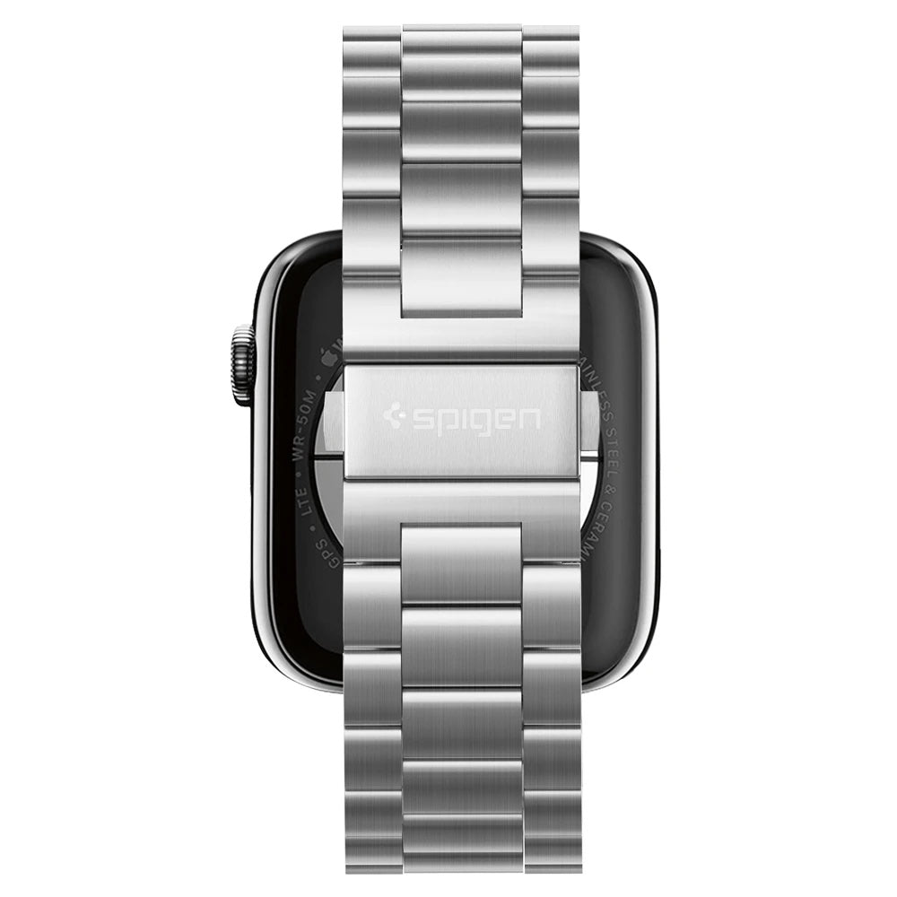 Kovový řemínek pro Apple Watch 42/44/45/49 mm Spigen Modern Fit - stříbrný - iSTYLE CZ