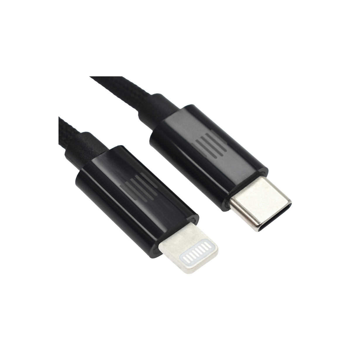 Pletený kabel USB-C / Lightning Dviced 0,25 m – černý - iSTYLE CZ