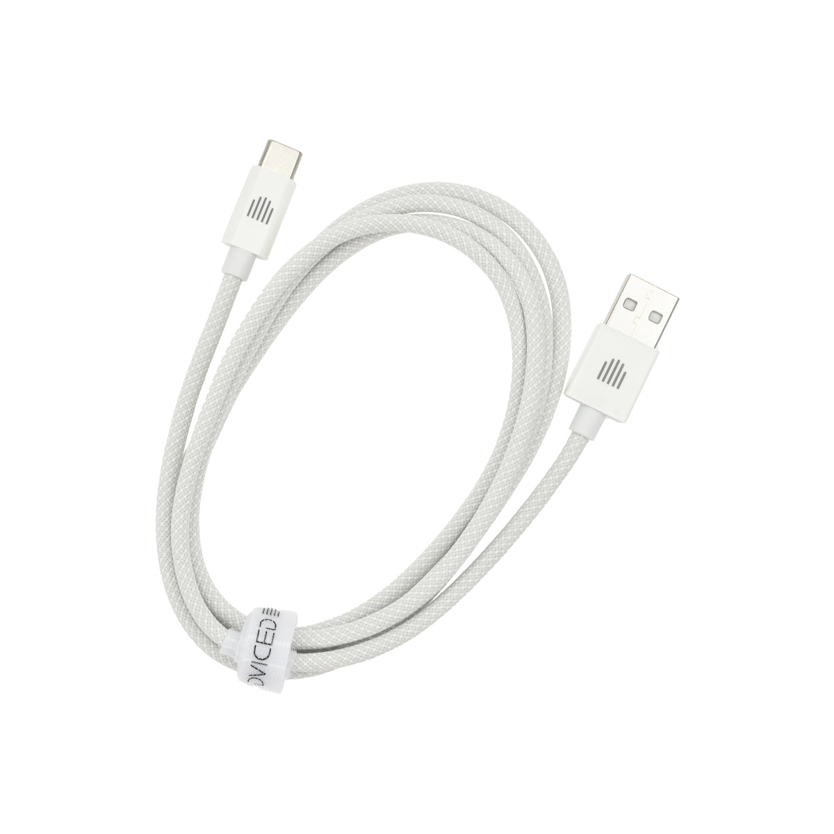 Pletený kabel USB-A / USB-C Dviced 1,25 m – bílý - iSTYLE CZ