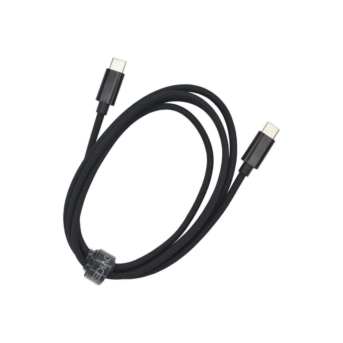 Pletený kabel USB-C / USB-C Dviced 1,25 m – černý - iSTYLE CZ