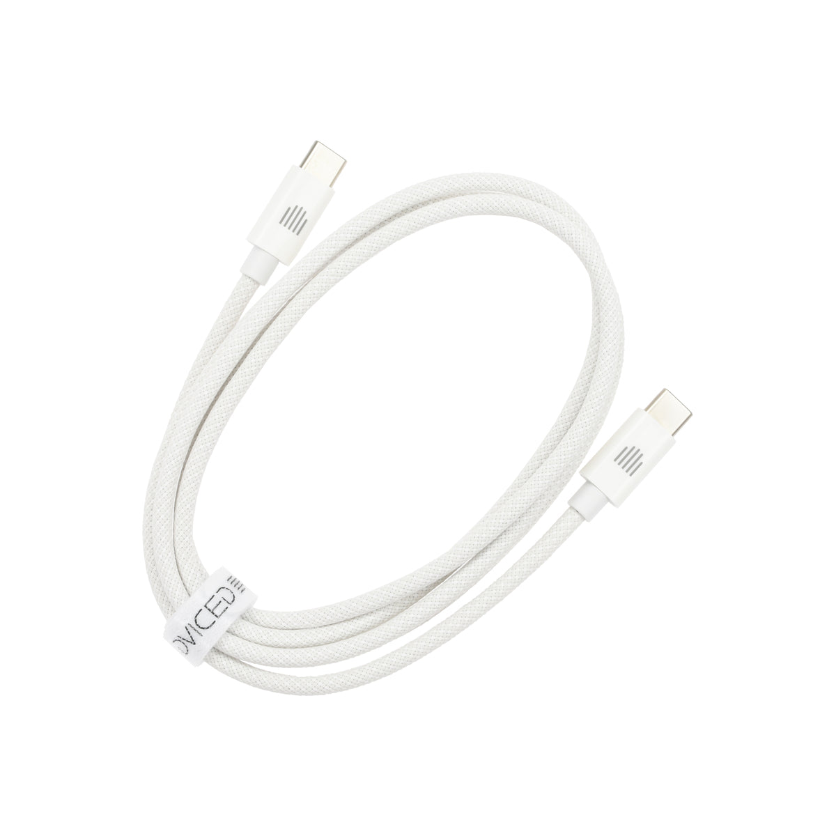 Pletený kabel USB-C / USB-C Dviced 1,25 m – bílý - iSTYLE CZ