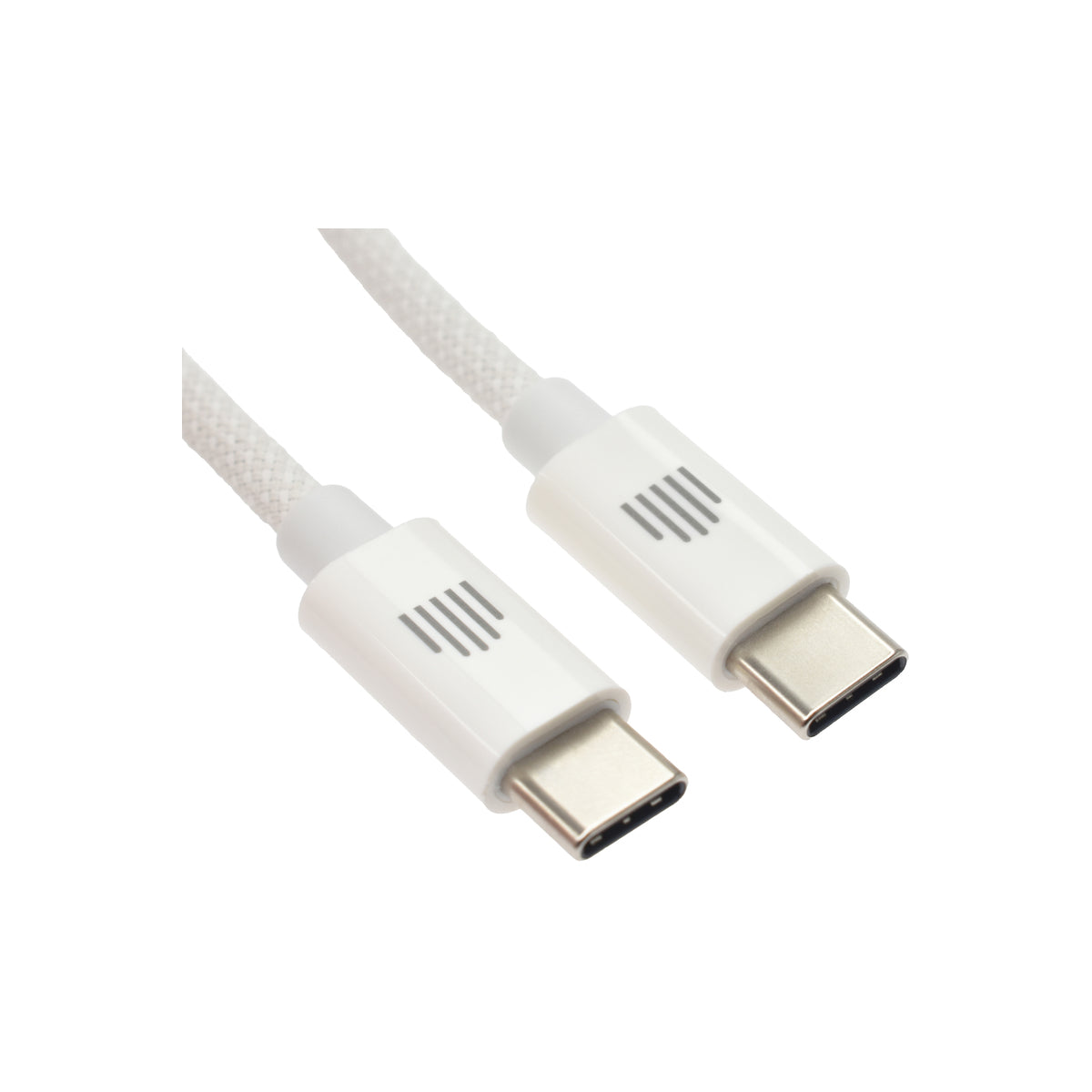 Pletený kabel USB-C / USB-C Dviced 1,25 m – bílý - iSTYLE CZ